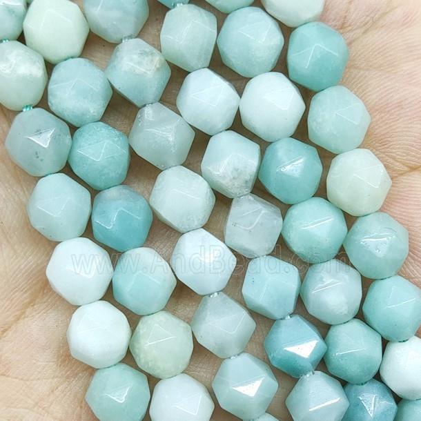Blue Amazonite Beads Round Cut