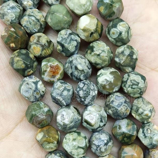 Green Rhyolite Beads Cut Round
