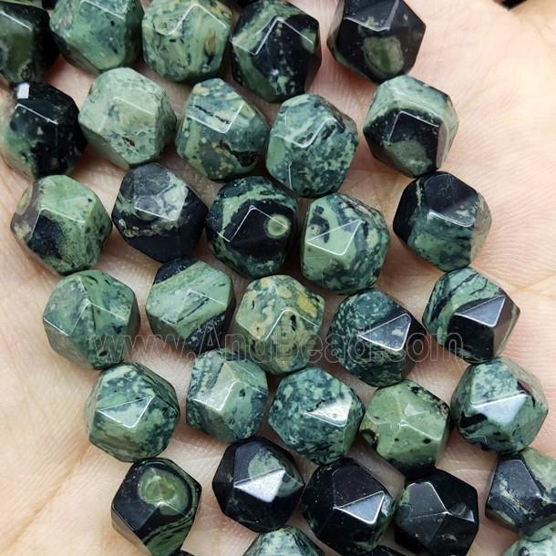Kambaba Jasper Beads Green Starcut Round
