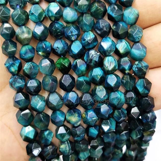Blue Tiger Eye Stone Beads Cut Round