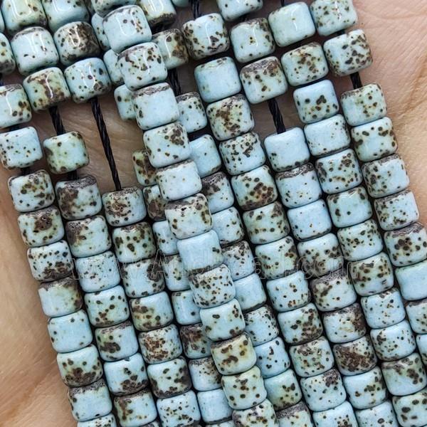 Natural Bodhi Tuquoise Beads Blue Tube