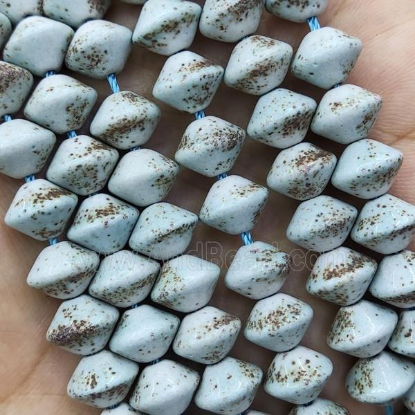 Natural Bodhi Tuquoise Bicone Beads Blue