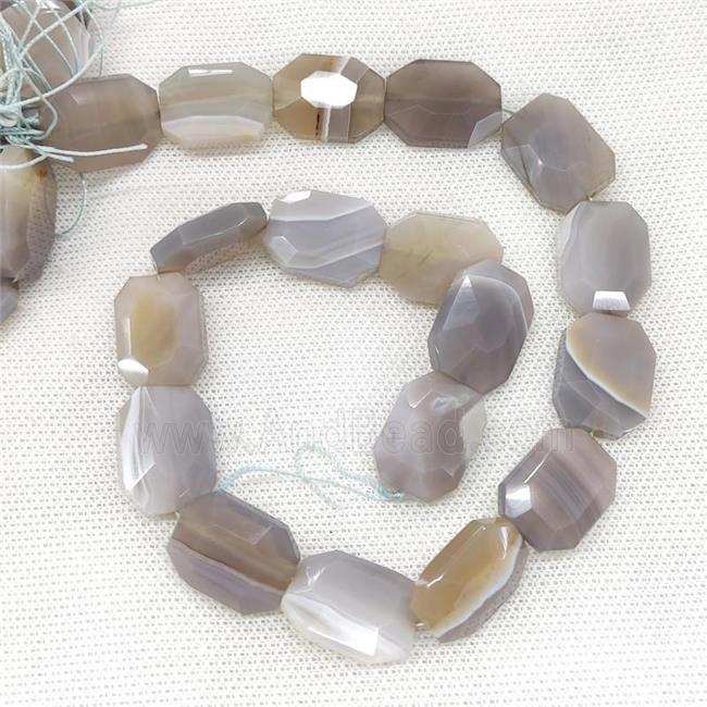 Natural Agate Beads Faceted Slice