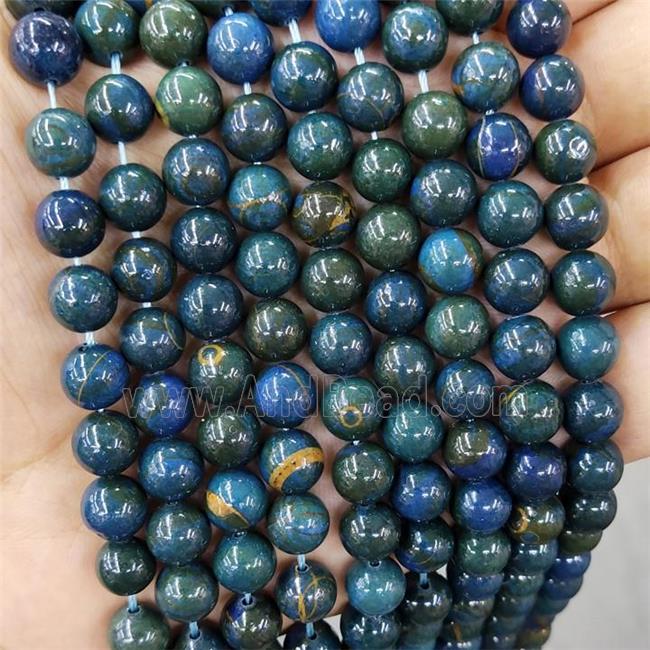 Blue Jasper Beads Smooth Round Dye