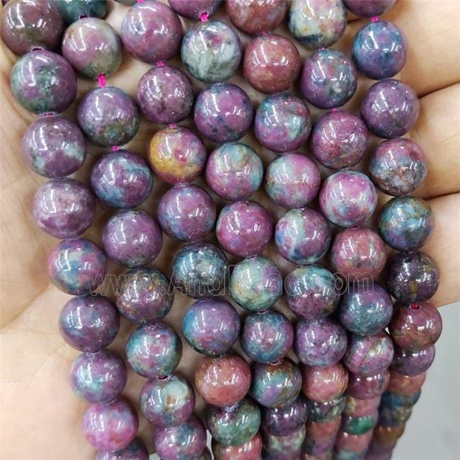 Natural Ruby Beads Smooth Round