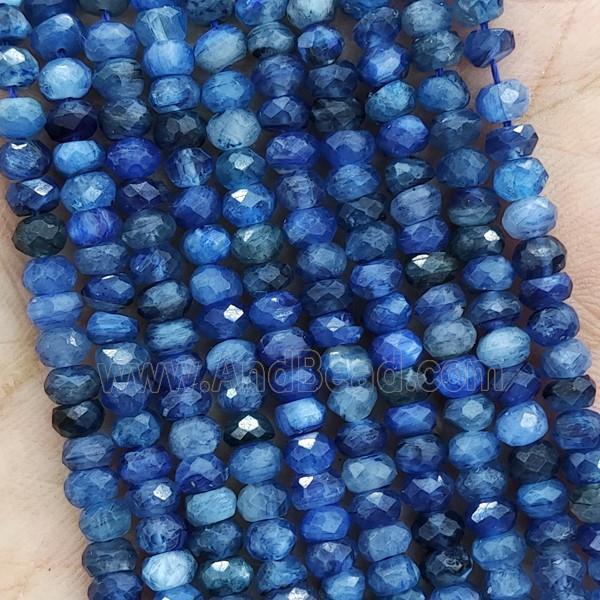 Natural Kyanite Beads Blue Faceted Rondelle