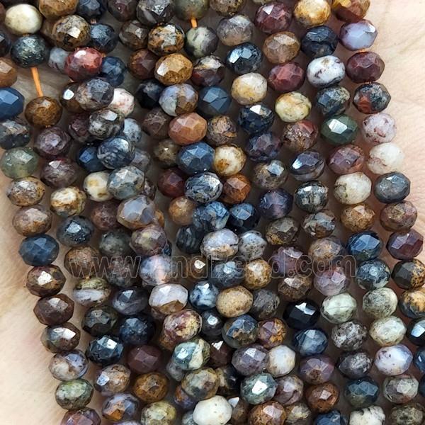 Natural Pietersite Jasper Beads Faceted Rondelle