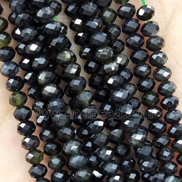Darkgreen Tourmaline Beads Faceted Rondelle