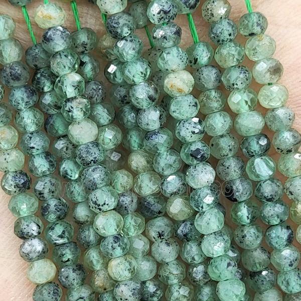 Green Kyanite Beads B-Grade Faceted Rondelle