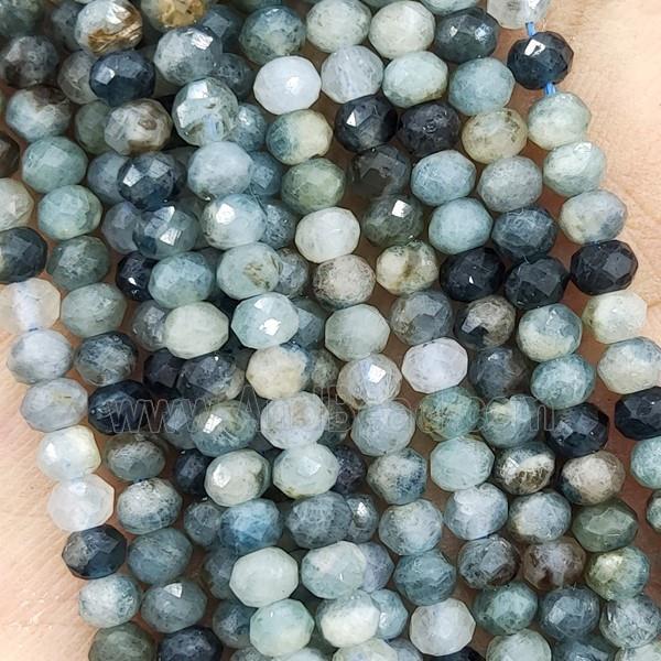 Natural Blue Tourmaline Seed Beads Faceted Rondelle