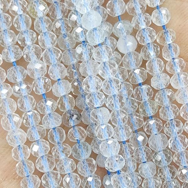 Natural Topaz Beads Tiny Faceted Rondelle