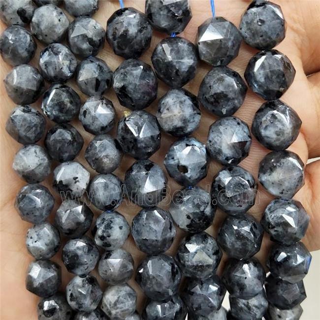 Black Labradorite Beads Cut Round
