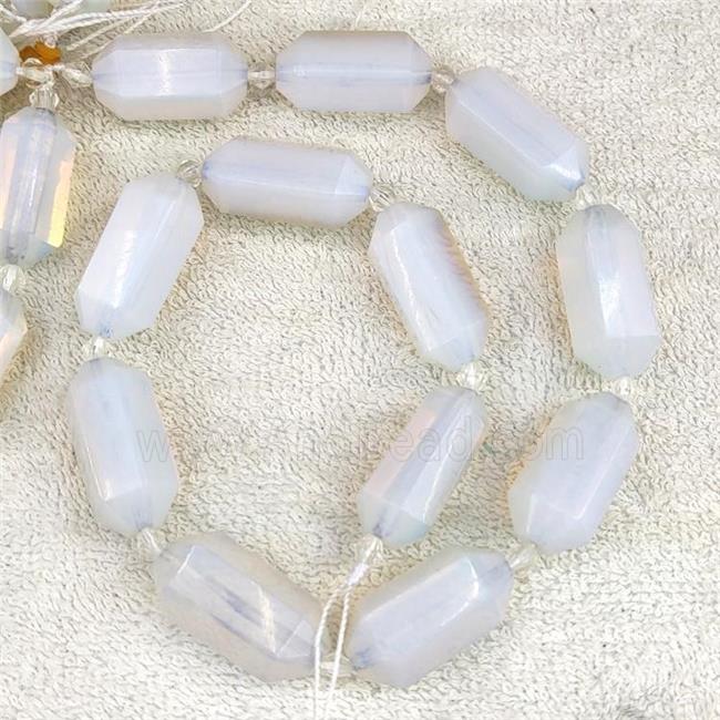 White Opalite Beads Prism