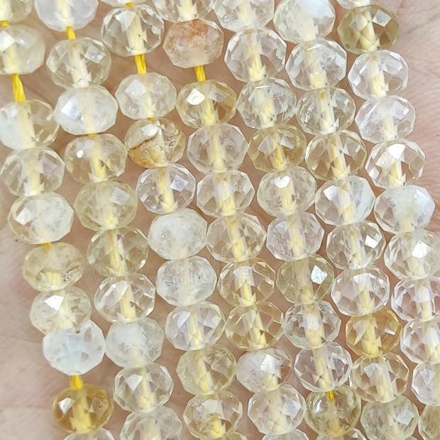 Natural Citrine Beads Yellow Faceted Rondelle
