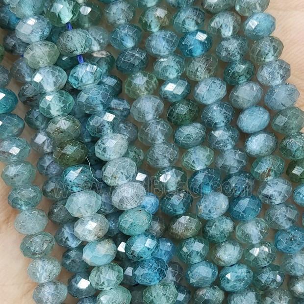 Blue Apatite Beads Faceted Rondelle