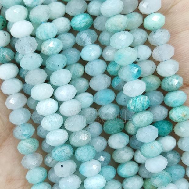 Natural Amazonite Beads Green Faceted Rondelle