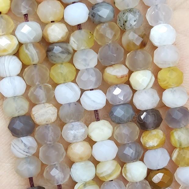 Natural Botswana Agate Beads Multicolor Faceted Rondelle