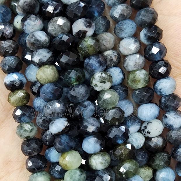 Natural Aquamarine Beads C-Grade Faceted Rondelle