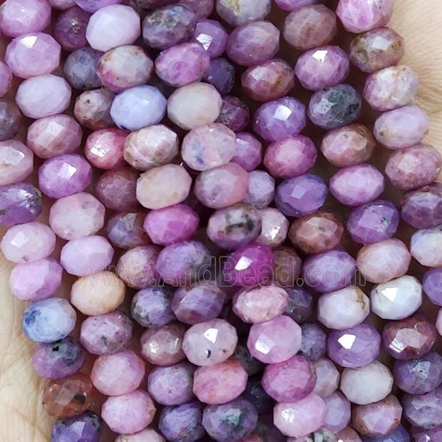 Natural Ruby Beads Faceted Rondelle