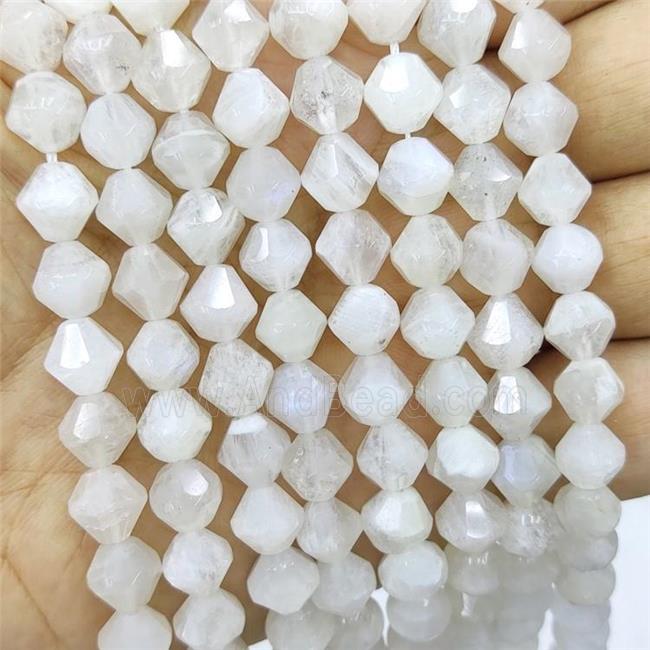 Natural Moonstone Beads White Bicone
