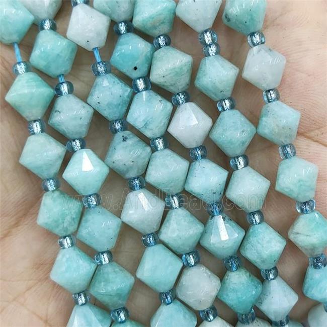 Green Amazonite Beads Bicone