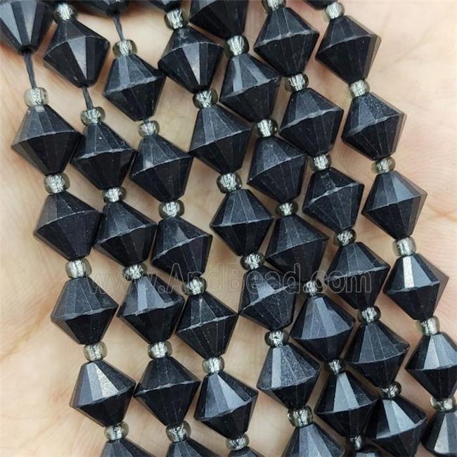 Black Shungite Beads Bicone