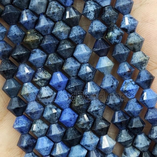Natural Dumortierite Bicone Beads Blue