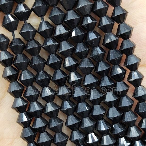 Black Tourmaline Bicone Beads