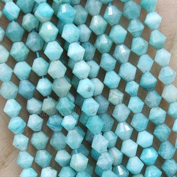 Natural Green Amazonite Beads Bicone