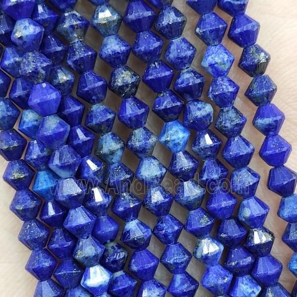 Natural Lapis Lazuli Bicone Beads Blue Tiny