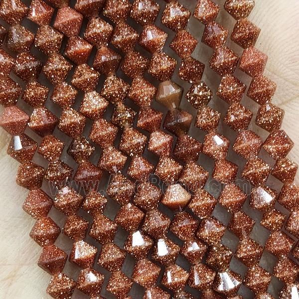 Gold Sandstone Beads Bicone