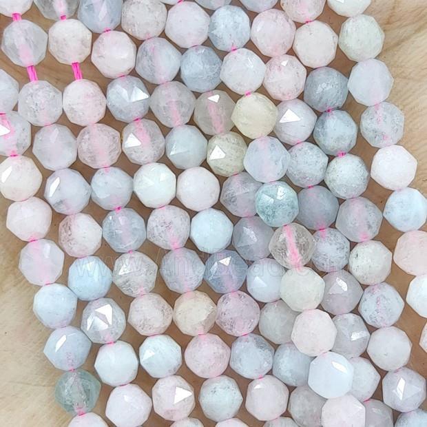 Natural Morganite Beads Multicolor Cut Round Tiny
