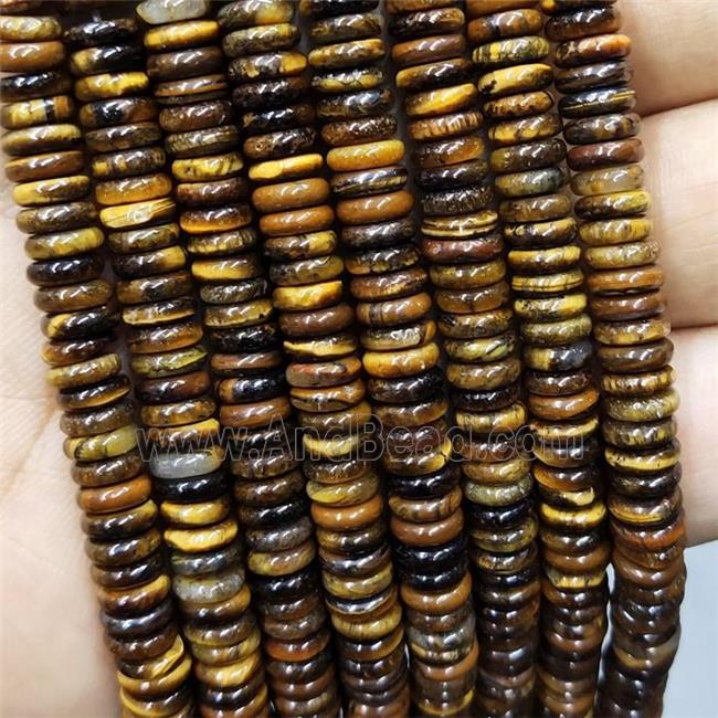 Natural Tiger Eye Beads Heishi Yellow