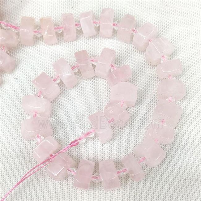 Rose Quartz Heishi Beads Cut Pink