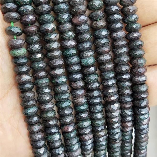 Natural Verdite Beads Green Faceted Rondelle Clinochlore