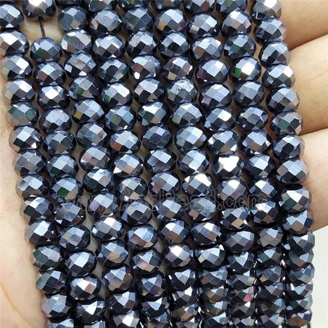 Natural Terahertz Beads Faceted Rondelle