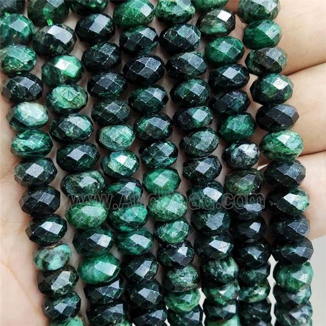 Natural Emerald Beads Green Faceted Rondelle