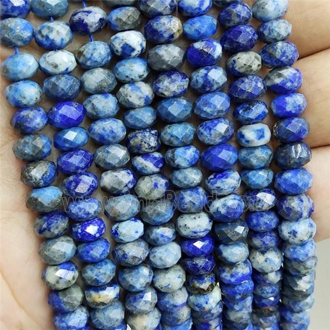 Natural Lapis Lazuli Beads Blue Faceted Rondelle