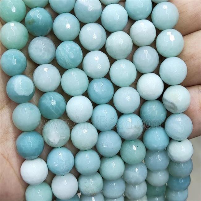 Blue Amazonite Beads Faceted Round