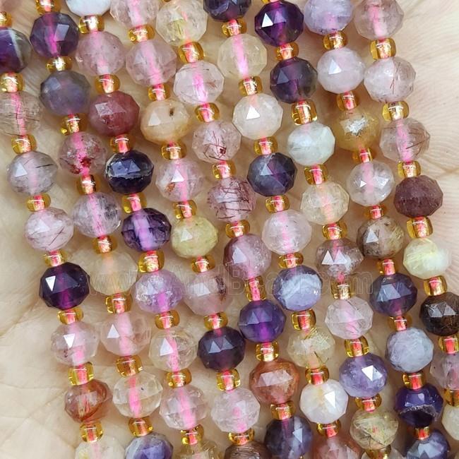 Natural Gemstone Beads Mixed Multicolor Cut Rondelle