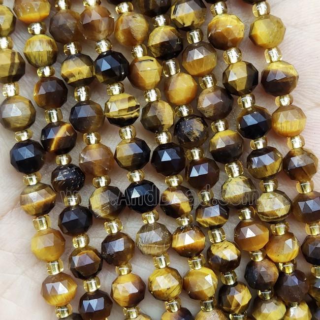 Natural Tiger Eye Stone Beads Cut Rondelle