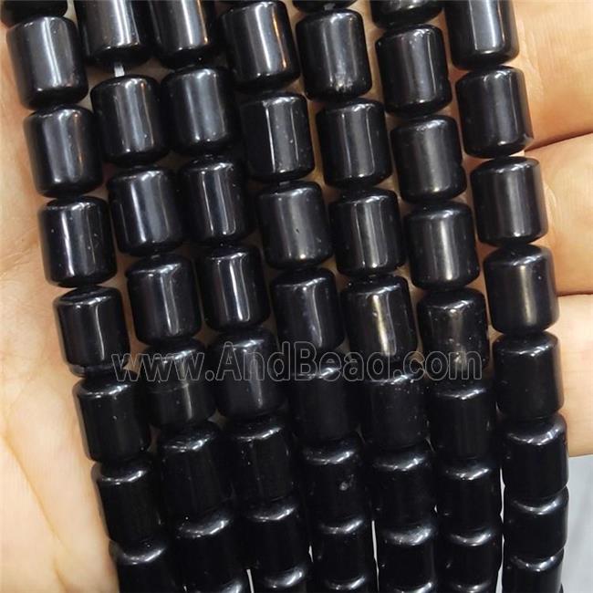 Natural Agate Beads Tube Black Dye