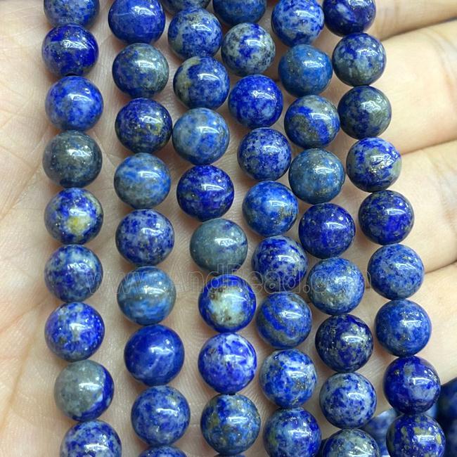 Natural Lapis Lazuli Beads Blue Smooth Round
