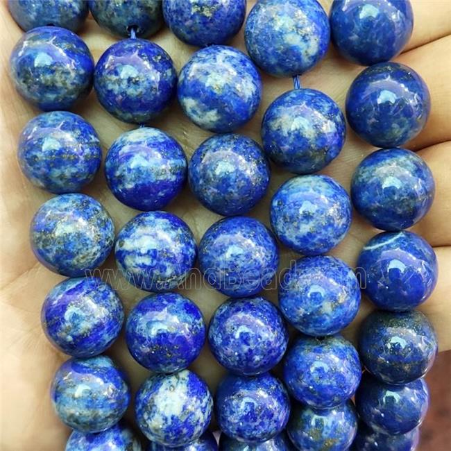 Natural Lapis Lazuli Beads Blue Smooth Round