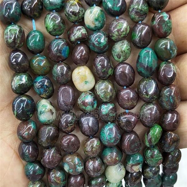 Natural Chrysocolla Chip Beads Freeform Green