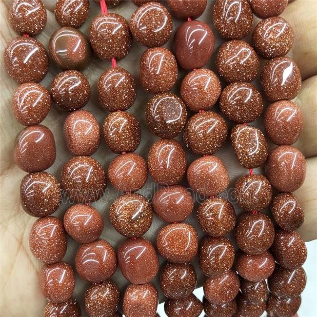 Natural Gold Sandstone Chips Beads Freeform Polished