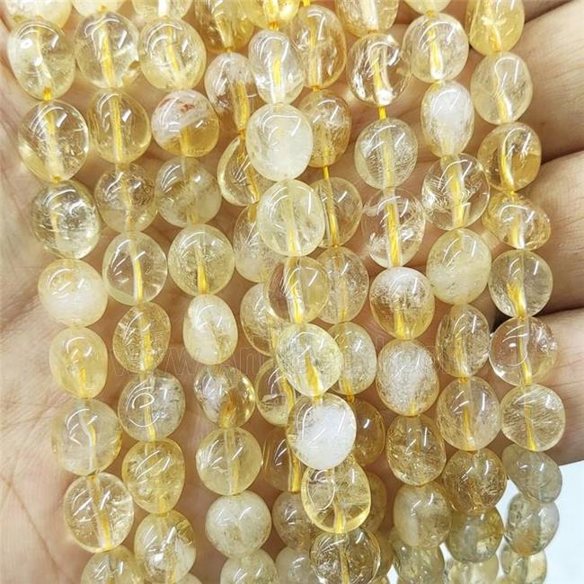 Natural Citrine Chips Beads Yellow Freeform Polished
