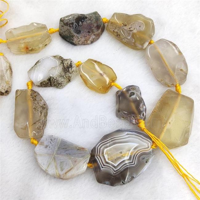 Natural Agate Slice Beads Freeform