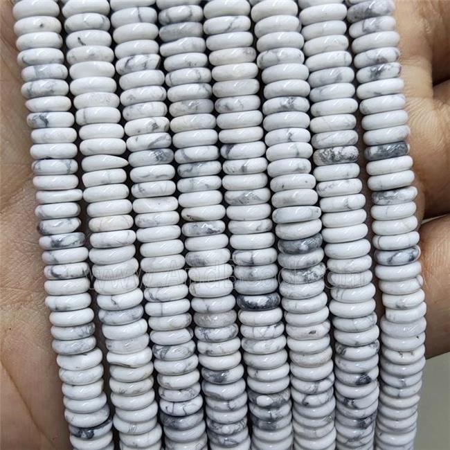 Natural White Howlite Turquoise Heishi Beads