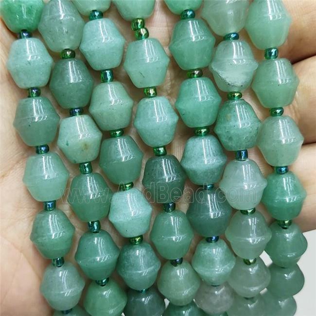 Natural Green Aventurine Beads Bicone
